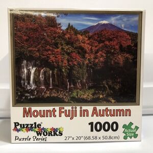 Puzzle Works‎ 1000 PC Puzzle 27x20" Mount Fuji In Autumn Factory Sealed